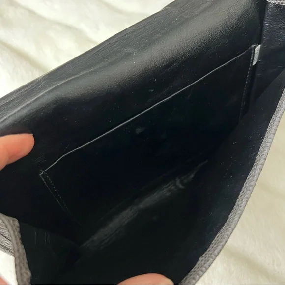 Carlos Falchi 1980s Grey/Brown/Black Exotic Skins Vintage Clutch
